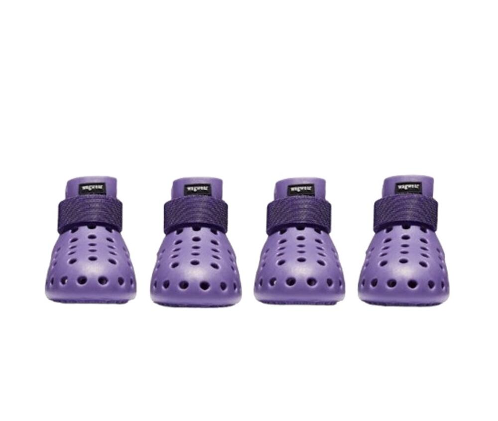 WAGWELLIES® Mojave Dot Perforated Weather Boots Medium Purple 30-50 LBS NIB